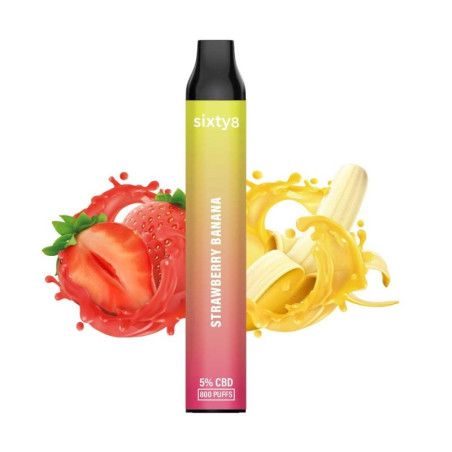 Puff pen CBD (5 %) Strawberry Banana de la Sixty8 Romania