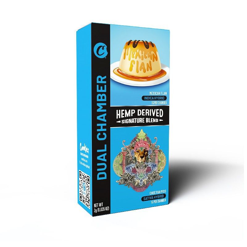 MEXICAN FLAN & CHEETAH PISS 99% 2ML VAPE DUAL CHAMBER SIGNATURE BLEND COOKIES